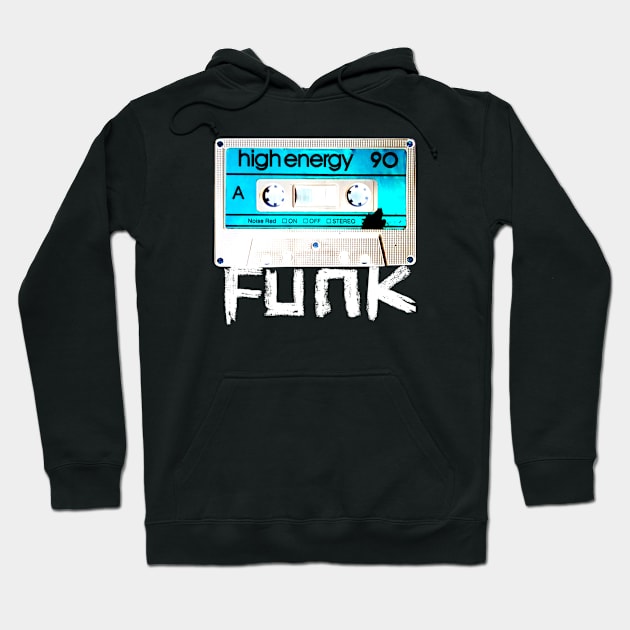 Music Retro Funk Cassette Tape for Funk Music Hoodie by badlydrawnbabe